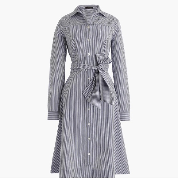 NWT J Crew pinstripe shirtdress - Picture 3 of 13